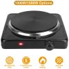 1500W Electric Single Burner Portable Heating Hot Plate Stove Countertop RV Hotplate with Non Slip Rubber Feet 5 Temperature Adjustments