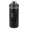 64Oz Glass Water Bottle Sports Water Bottle Motivational Water Bottle Water Intake Tracker Bottle with Straw Time Marker Silicone Sleeve Handle for Gy