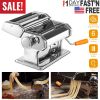 Pasta Maker Roller Machine Fettuccine Noodle Maker 9 Thickness Settings Stainless Steel