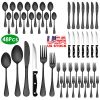 48-Piece Silverware Set Stainless Steel Flatware Cutlery Set Tableware Eating Utensils for 8 with Knife Fork Spoon Dishwasher Safe for Home Kitchen Re