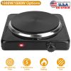 1500W Electric Single Burner Portable Heating Hot Plate Stove Countertop RV Hotplate with Non Slip Rubber Feet 5 Temperature Adjustments