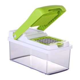 Vegetable Slicer Quick Potato Tomato Fruit Cutter Set w/3 Blades Stainless Steel Food Chopper