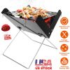 Foldable BBQ Grill Charcoal Barbecue Portable X Grill Tabletop Outdoor Smoker BBQ for Camping Picnic Outdoor Party