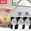 Movable Kitchen Tap Head 360° Rotatable Swivel Water-Saving Faucet Anti-Splash Sink Tap Head Spray Aerator w/ Three Modes Flexible Extended Hose For H