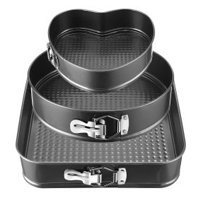 Non-stick Springform Cake Pan Leakproof 9"10"11" Bakeware Pan w/ Removable Bottom 3Pcs/Set