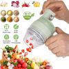 4 in 1 Handheld Electric Vegetable Cutter Mini Food Fruit Chopper Grinder Slicer Dicer Garlic Meat Ginger Mud Masher Rechargeable Food Processor