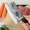 Meat Cleaver Knife Heavy Duty Bone Chopper, High Carbon Steel Hand Forged Meat Cutting Knife With Full Tang Handle For Cooking Chef's Gifts