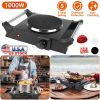 1000W Electric Single Burner Portable Heating Hot Plate Stove Countertop RV Hotplate with 5 Temperature Adjustments Portable Handles